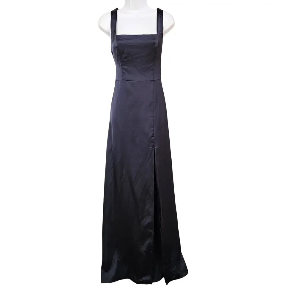 Thread Midnight‎ Square Neck Satin Gown Size M NWT Formal Holiday Party Event